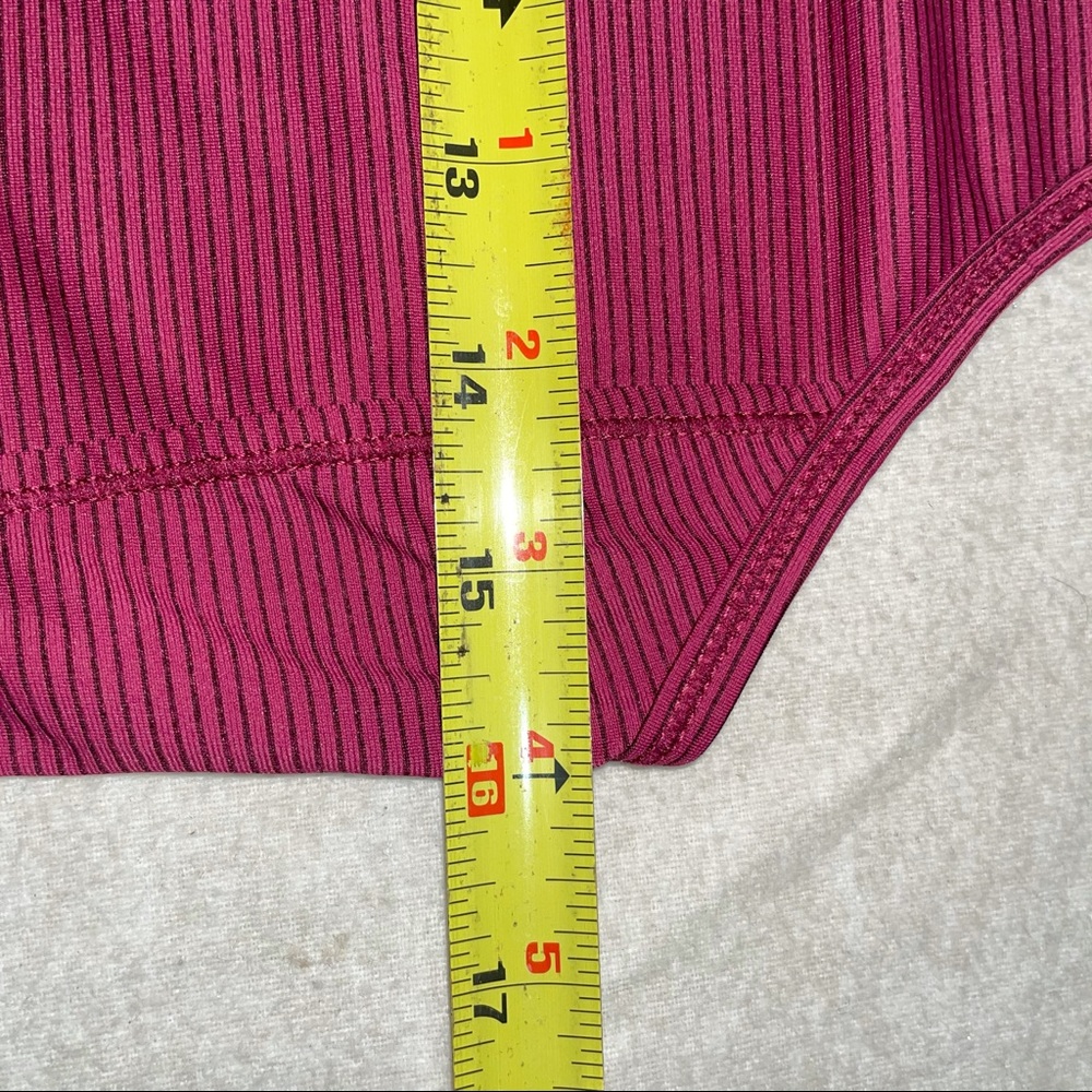 Zella Red Striped Cut-Out Racerback Tank Top - Picture 6 of 7
